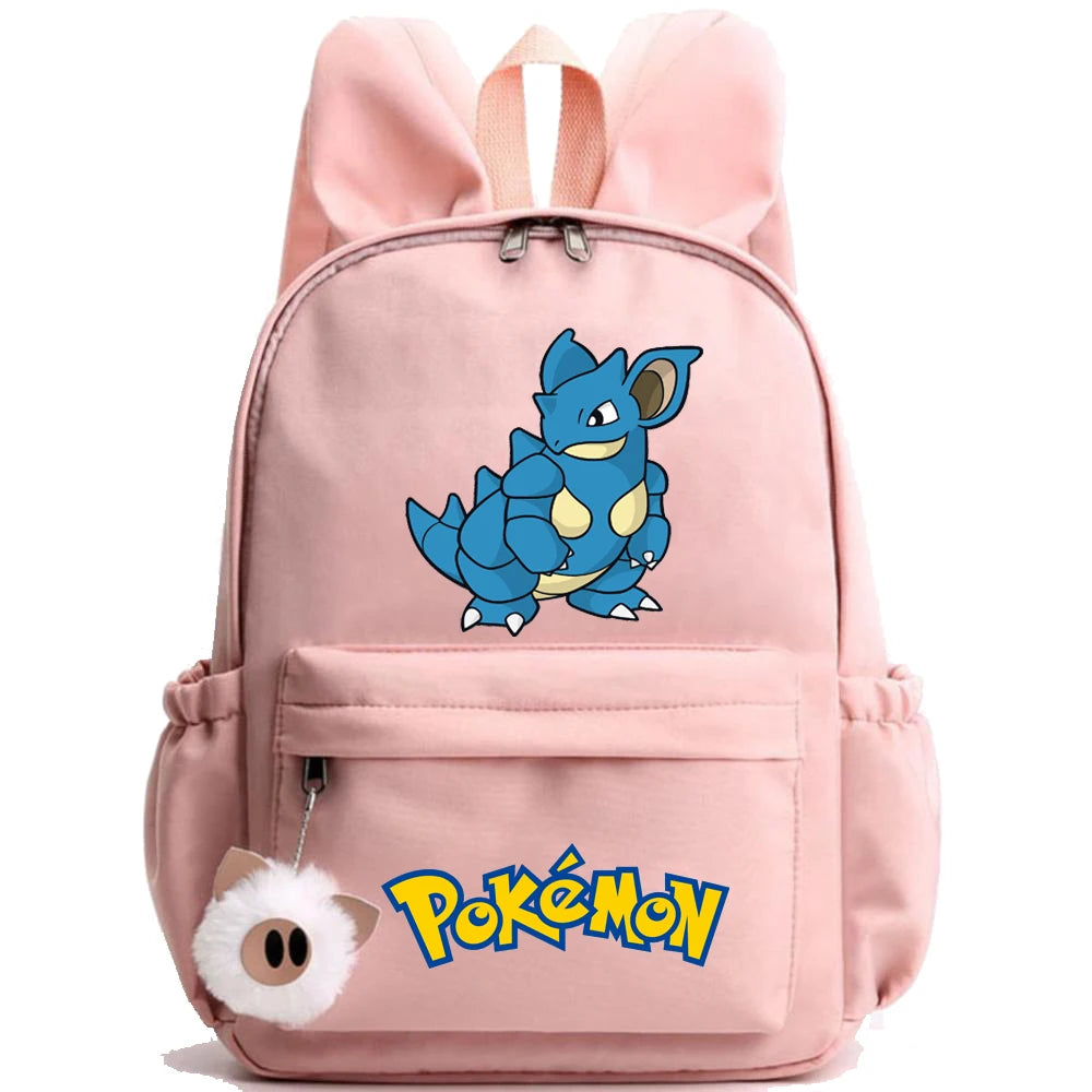 Monster Movie Pokemon Backpack Children Toy Schoolbag Pikachu Charizard Gengar Bulbasaur Backpack Kid Birthday Gift Toy