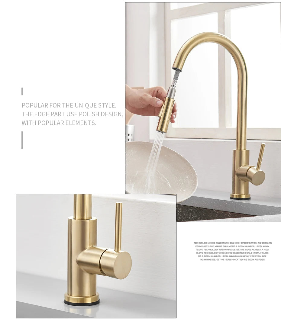 Smart Touch Kitchen Faucets Crane For Sensor Kitchen Water Tap Sink Mixer Rotate Touch Faucet Sensor Water Mixer KH-1005