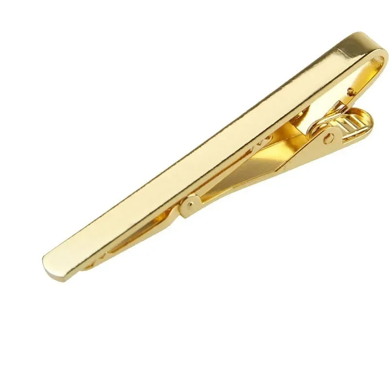 Fashion Alloy Gold Silver Men's Tie Clip Simple Style Bar Clasp Practical Chic Necktie Clasp CC7713