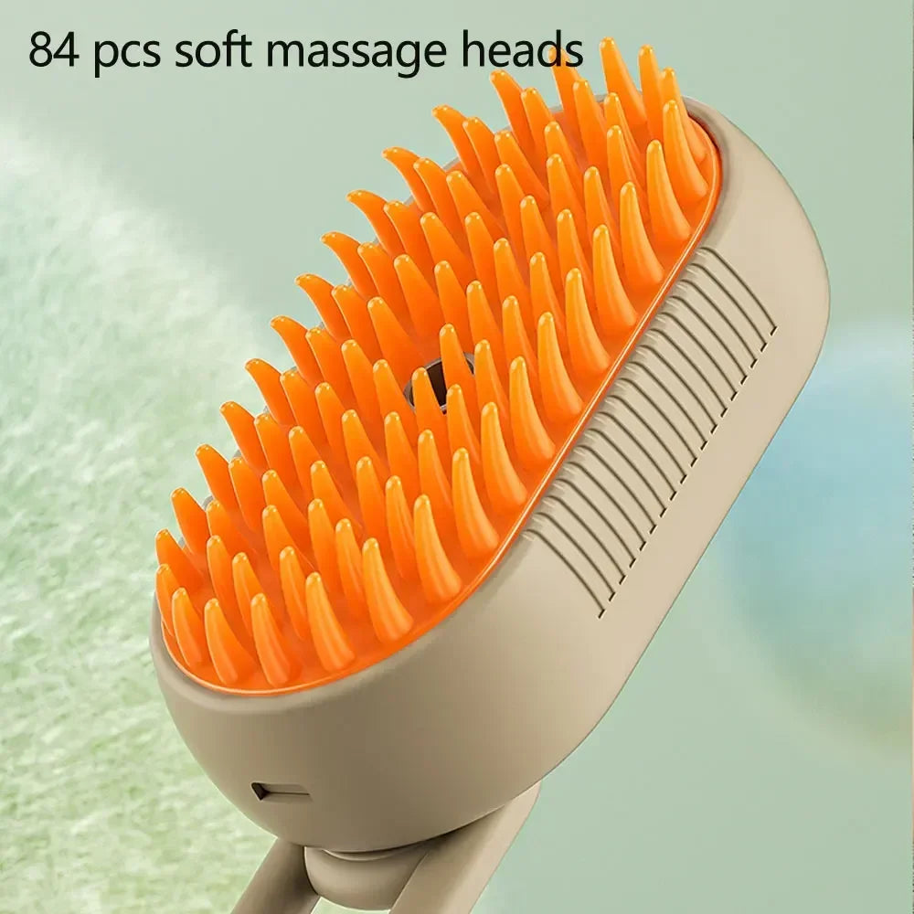 Steamy Cat Brush 3 in 1 Electric Anti-splashing Cat Brush with Steam Spray for Massage Pet Grooming Comb Hair Removal Combs New