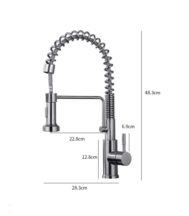 Pull Out Sensor Kitchen Sink Faucets 304 Stainless Steel Black/Nickel Smart Induction Mixed Tap Touch Control Sink Tap Torneira