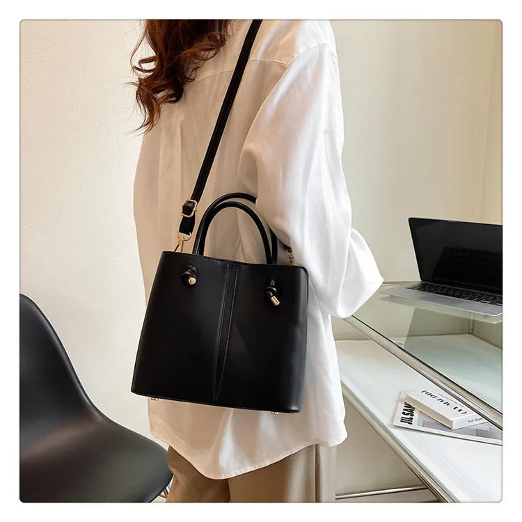 Designer Bag Knot Handle Bucket Bags for Women 2023 Brands Purses and Handbags Commute Black Shoulder Crossbody Bag Tote Clutch