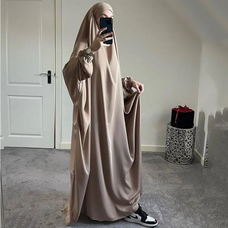 Ramadan Abaya for Muslim Women,Loose Jilbab, Turkey, Solid Color Djellaba, Islamic Prayer Dresses, Dubai Moroccan Caftan