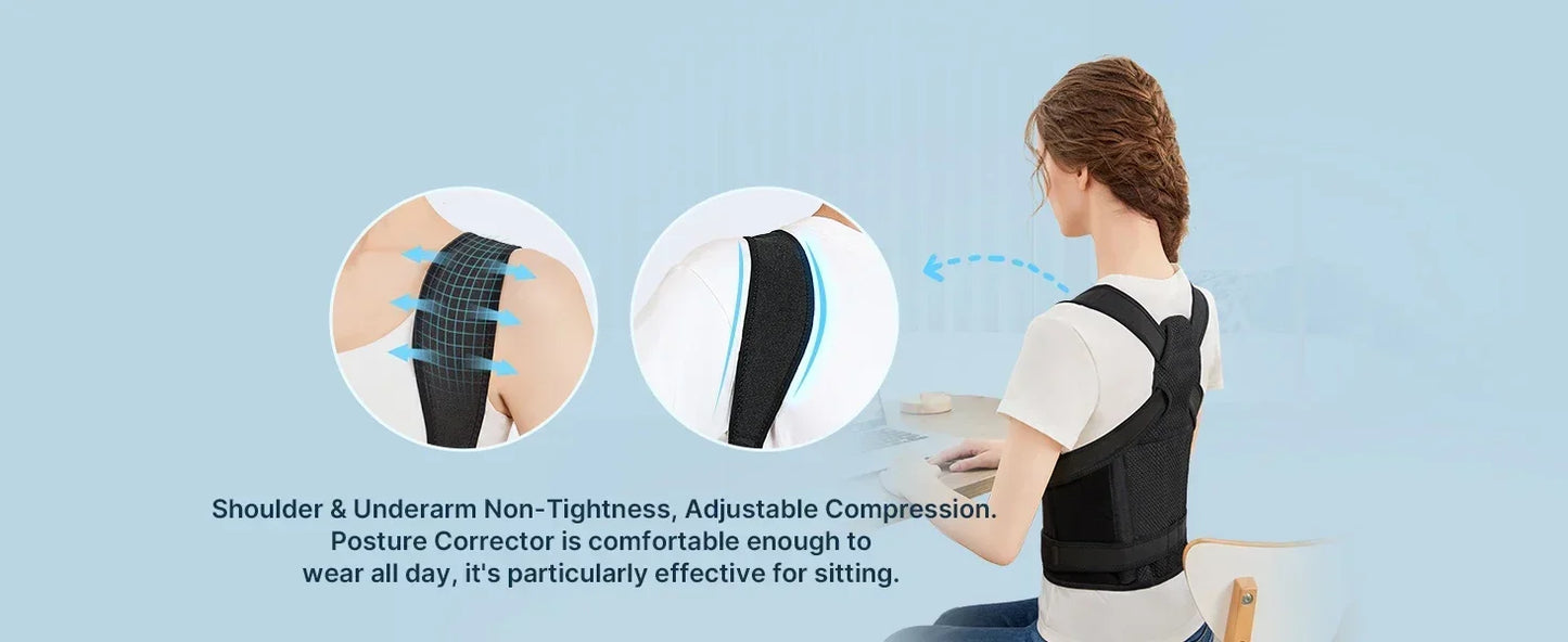 Neck hump corrector Back Shoulder Posture Corrector for Women & Men Stretcher Straightener Brace Support belt Lumbar Coluna Faja