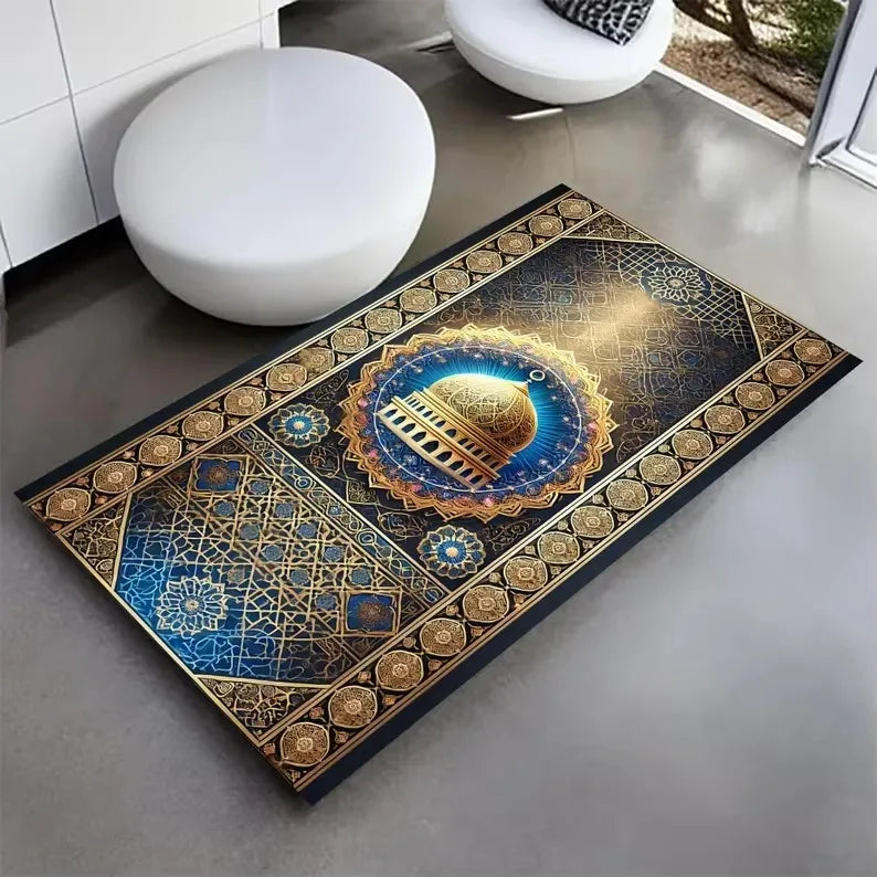 Muslim Prayer Carpets for Living Room Decoration Bedroom Bathroom Doormats Non Slip Floor Mat Home Sofa Coffee Table Area Rugs