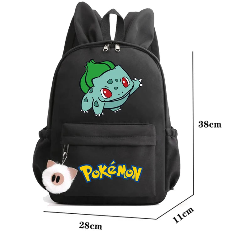 Monster Movie Pokemon Backpack Children Toy Schoolbag Pikachu Charizard Gengar Bulbasaur Backpack Kid Birthday Gift Toy