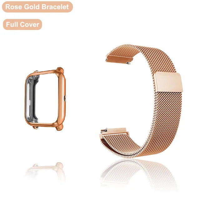 Metal strap Case Protector For Garmin Venu Sq smart watch accessories For Garmin Venu Sq2Bracelet Full Cover shell frame