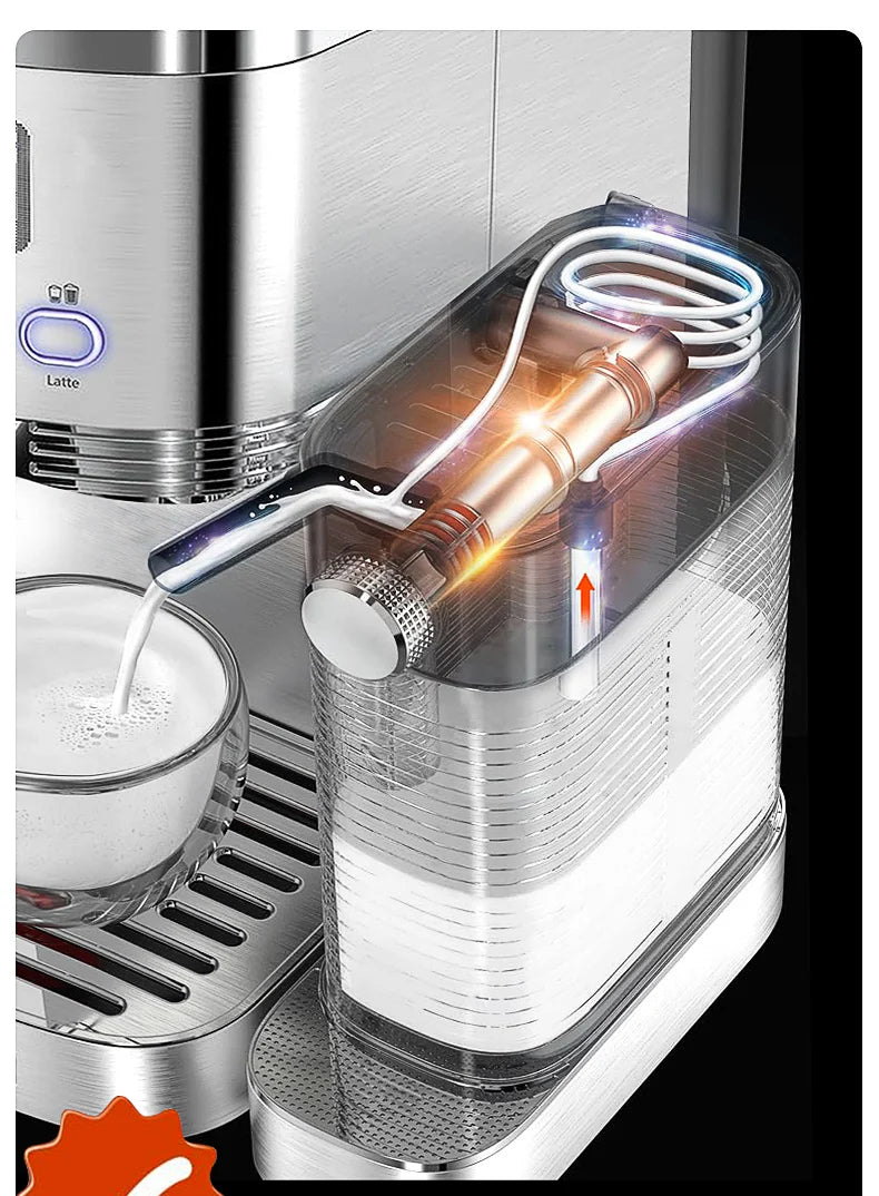 Cafelffe 3in1 Automatic Coffee machine cafeteria Cappuccino Latte Espresso maker Fully Automatic Milk Froth Stainless Steels