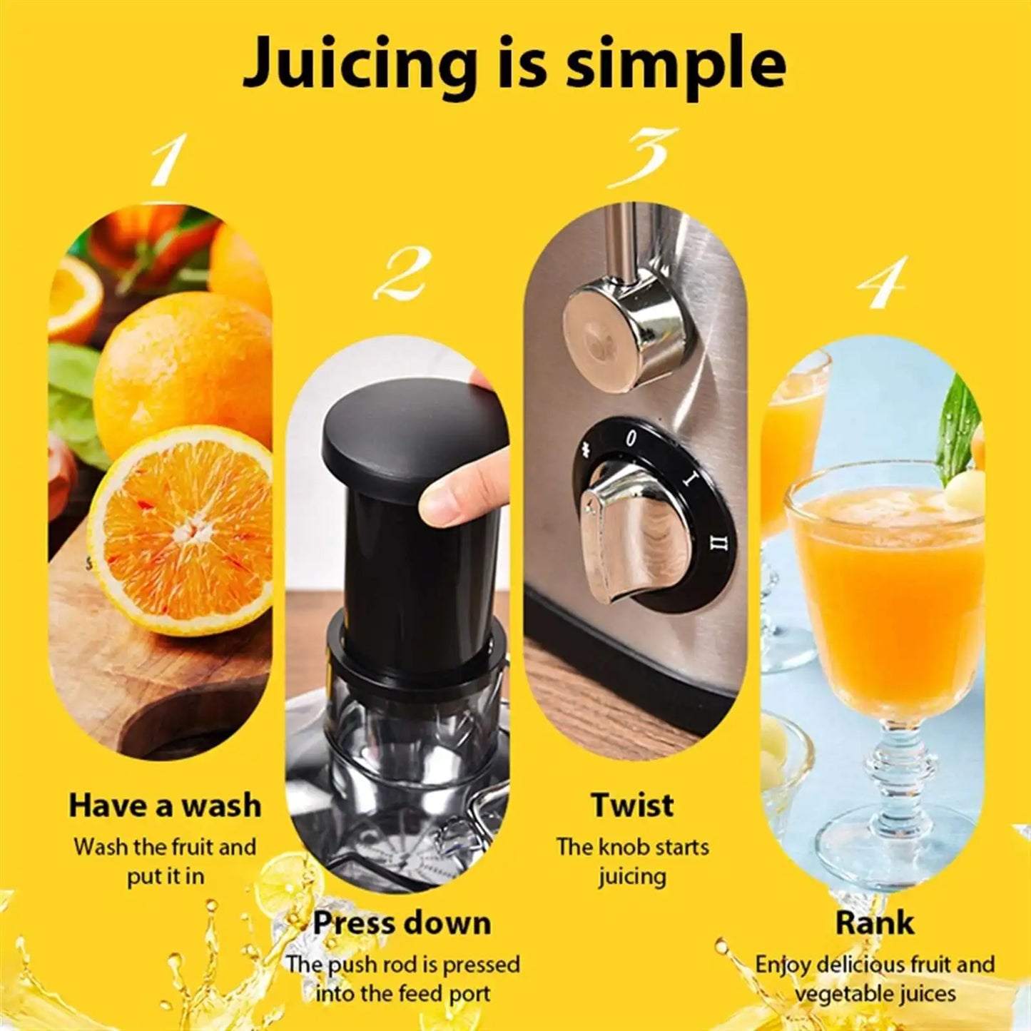 400W centrifugal electric juicer 3-inch large bore fruit  vegetable juicer 2-speed mixer blender