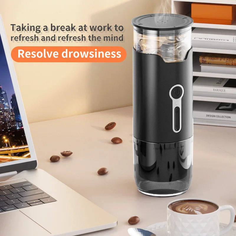 2024 New Small Portable Coffee Maker Electric Capsule Coffee Brewer Portable Coffee Machine Fit Coffee Powder and Coffee Capsule