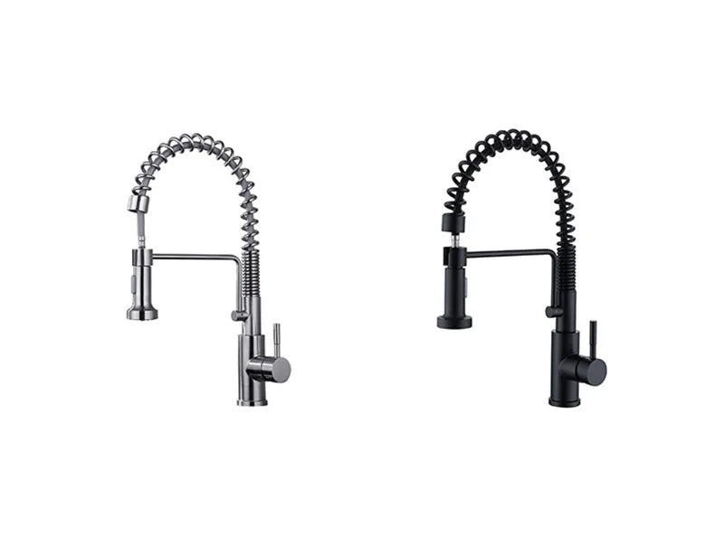 Pull Out Sensor Kitchen Sink Faucets 304 Stainless Steel Black/Nickel Smart Induction Mixed Tap Touch Control Sink Tap Torneira