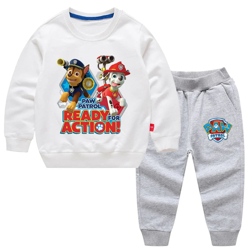 Paw Patrol Set for Boys Children Fashion  Cartoon Pants+Hoodies 2-Piece Outfits 3-10 Years Kids Clothes Toddler Boy Outfits