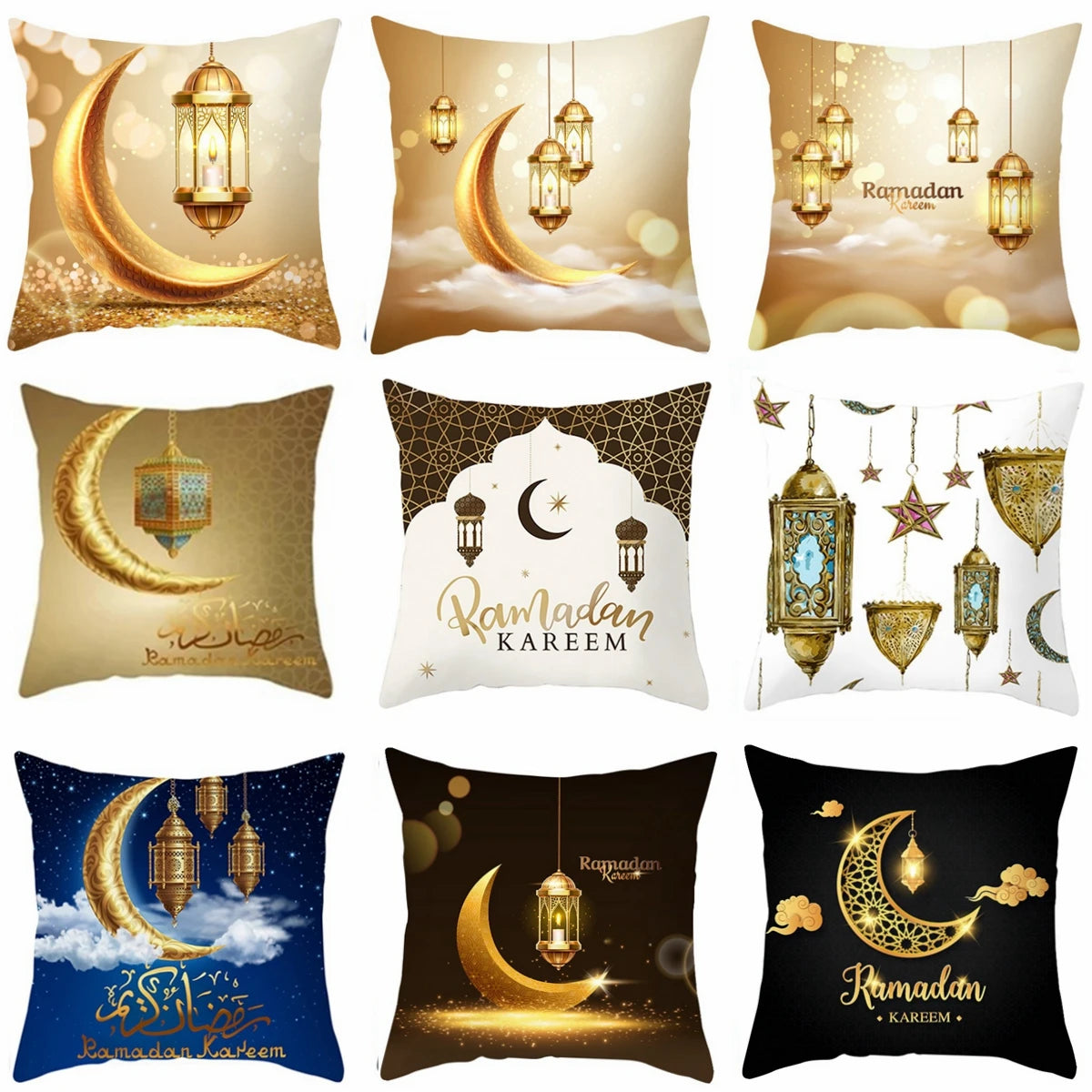 Eid Mubarak Cushion Cover Ramadan Decoration For Home 2025 Muslim Party Decor Islam Gifts Eid Al Adha Ramadan Kareem Pillow Case