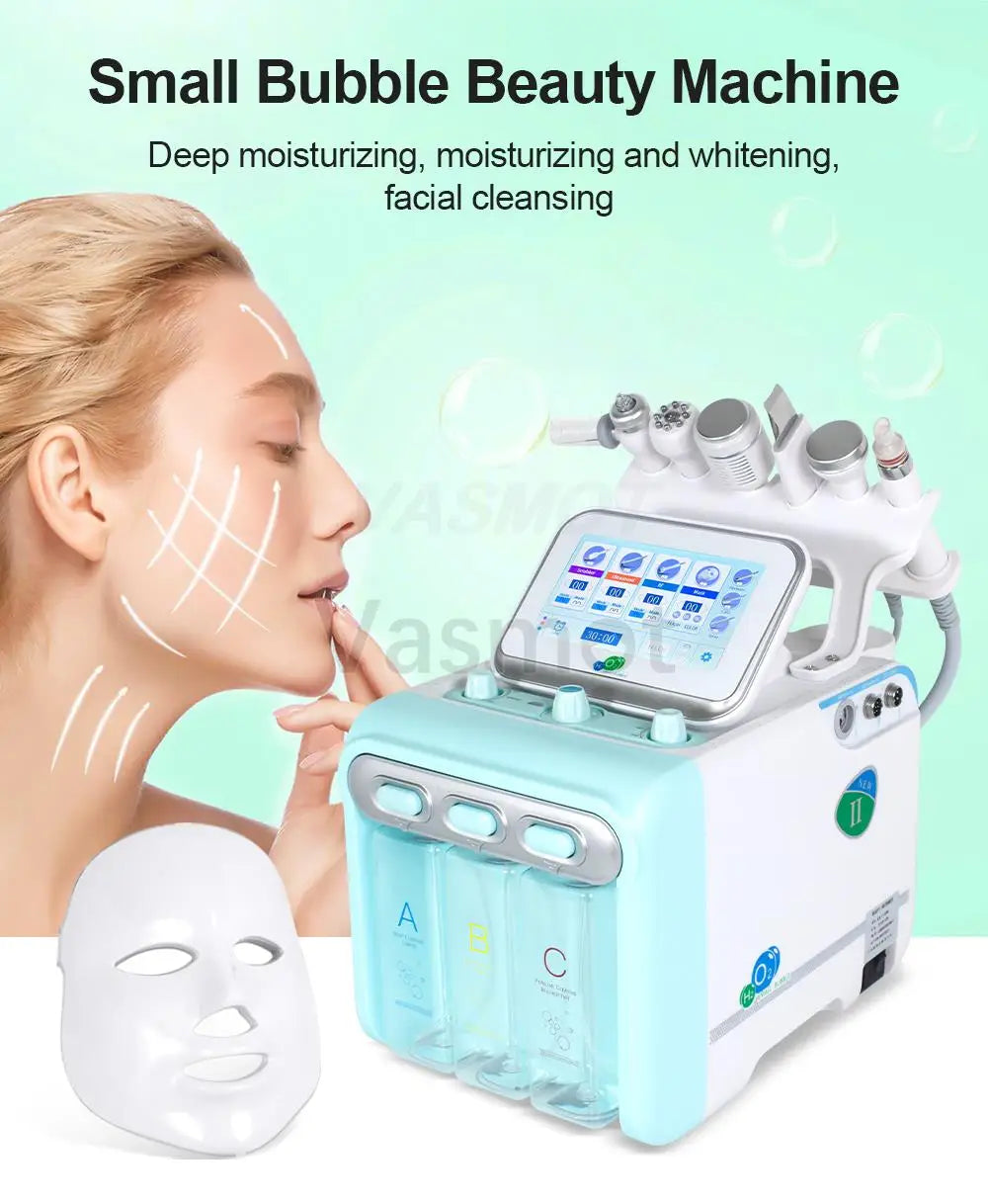 Hydrogen Oxygen Facial Machine Deep Cleansing RF Lifting Tightening Blackhead Removal Skin Care Water Dermabrasion Beauty Device