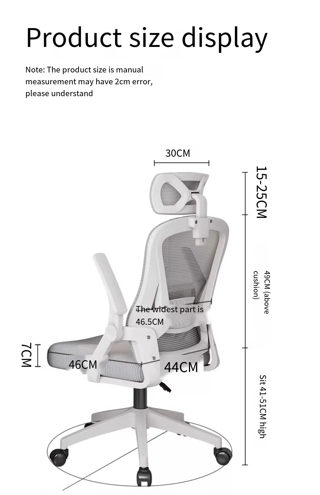 Mesh Ergonomic Office Computer Desk Chair Flip-up Arms Adjustable Headrests Comfortable Lumbar Support For Home Office Chair