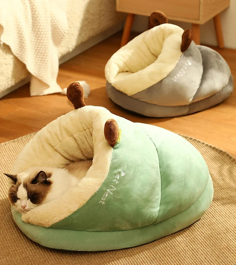 Winter Warm Pet Cat Bed Soft Cozy Cat Cave Bed Warm Cat House Nest Puppy Bed for Small Dogs Cats Cat Sleep Bag Pet Supplies