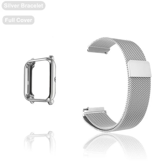 Metal strap Case Protector For Garmin Venu Sq smart watch accessories For Garmin Venu Sq2Bracelet Full Cover shell frame