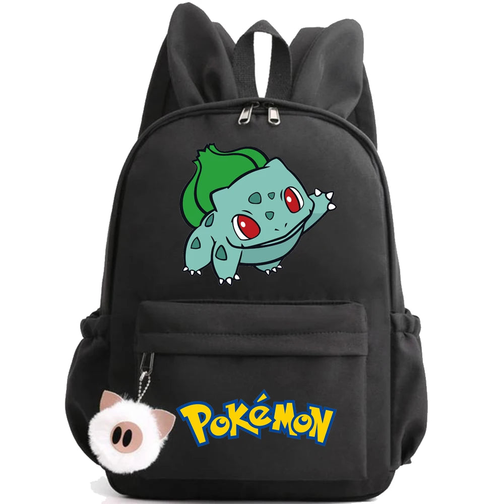 Monster Movie Pokemon Backpack Children Toy Schoolbag Pikachu Charizard Gengar Bulbasaur Backpack Kid Birthday Gift Toy