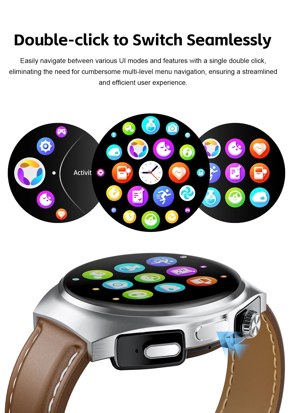 For Xiaomi New 2 in 1 Smart Watch With Earbuds Smartwatch TWS Bluetooth Earphone Heart Rate Blood Pressure Monitor Sports Watch