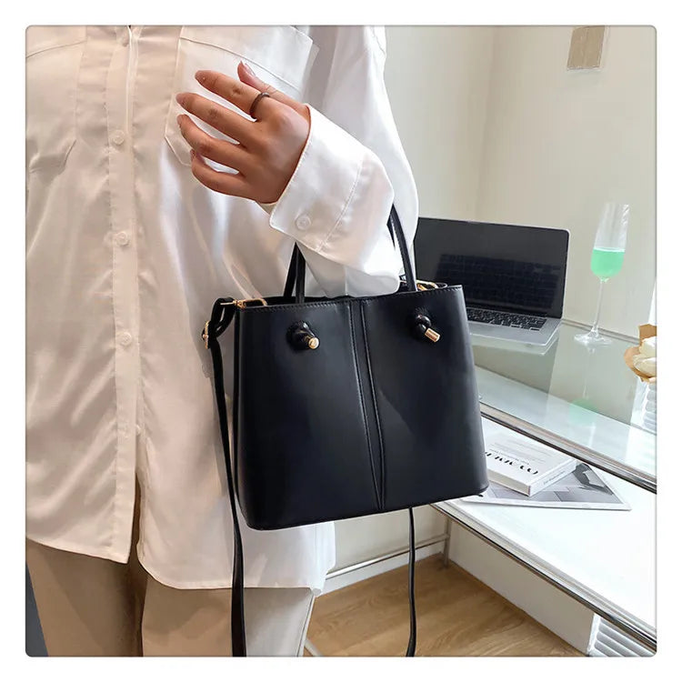 Designer Bag Knot Handle Bucket Bags for Women 2023 Brands Purses and Handbags Commute Black Shoulder Crossbody Bag Tote Clutch