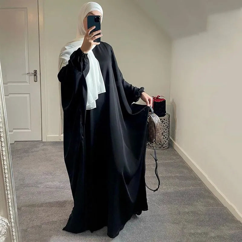 Ramadan Abaya for Muslim Women,Loose Jilbab, Turkey, Solid Color Djellaba, Islamic Prayer Dresses, Dubai Moroccan Caftan