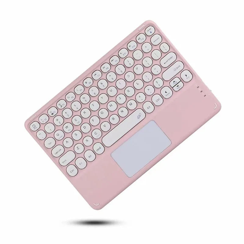 Spanish/English Bluetooth Keyboard 10 inch for iPad Air Pro Wireless Rechargeable Keyboard for Phone Tablet Laptop Universal