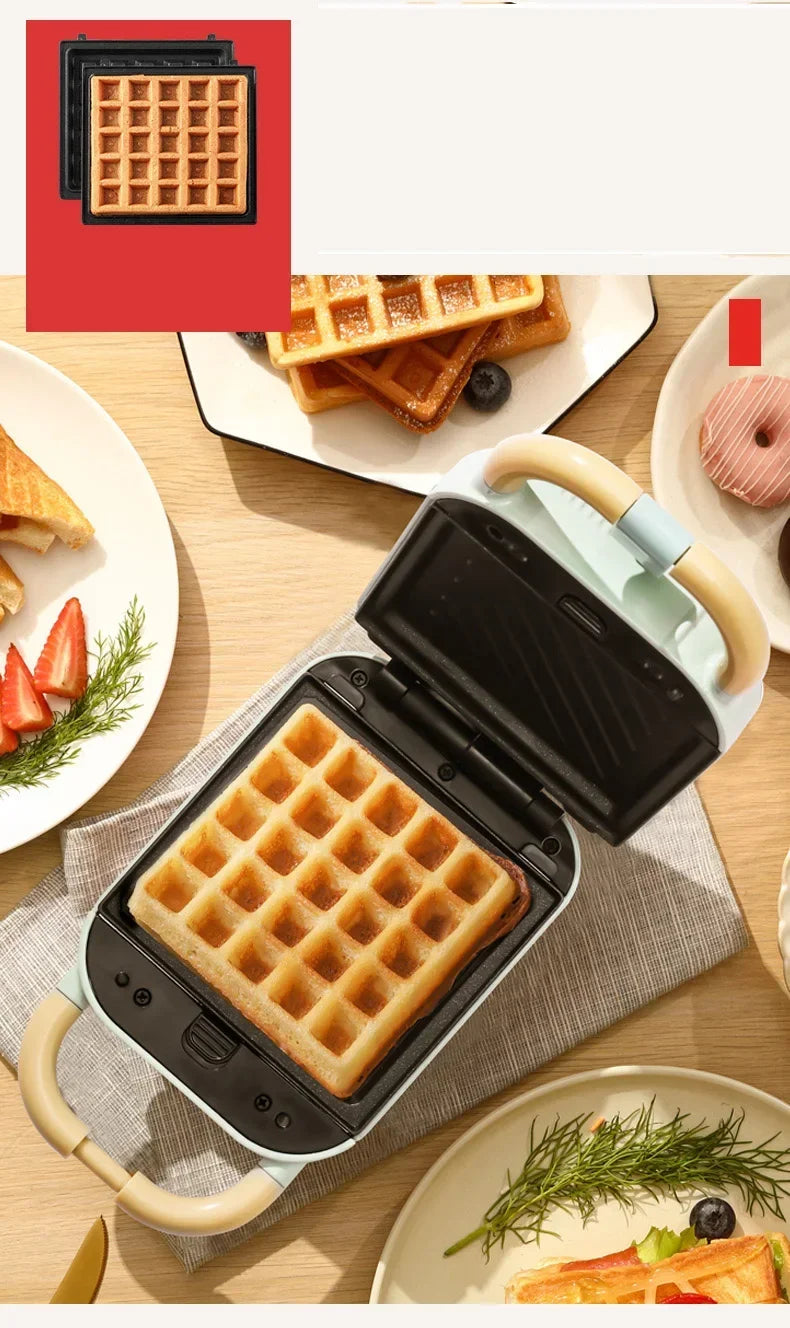 3 in 1 Waffle Maker 1PC Multifunctional Breakfast Machine Sanming smelting machine Grilled Fish Plate Doughnut Home Use