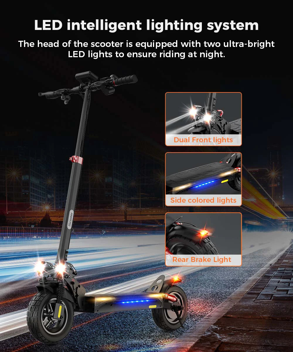 iScooter iX4 Electric Scooter 800W 15Ah Powerful Electric Kick Scooter Anti-skid Off-road Tire  45km Range eScooter 45km/h Speed