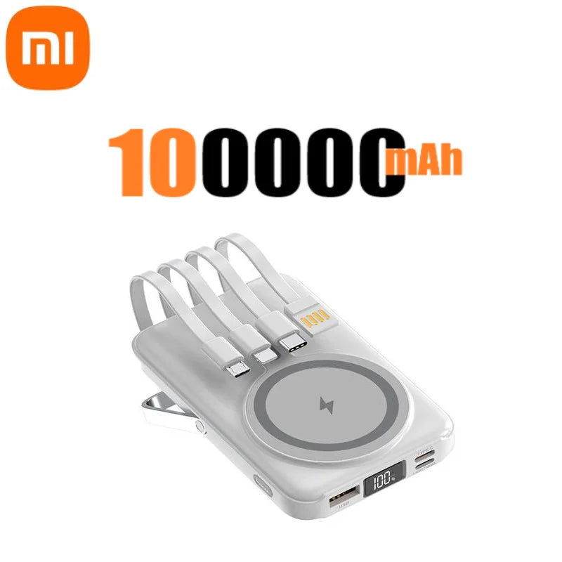 Xiaomi 22.5W 200000mAh Magnetic Wireless Charger Power Bank with Phone Holder PowerBank For iPhone Samsung Huawei Fast Charging