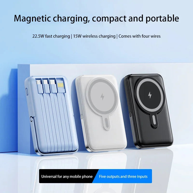 Xiaomi 22.5W 200000mAh Magnetic Wireless Charger Power Bank with Phone Holder PowerBank For iPhone Samsung Huawei Fast Charging