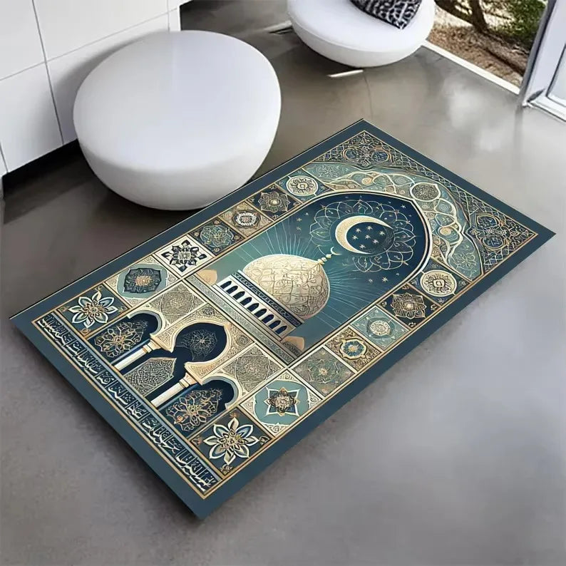 Muslim Prayer Carpets for Living Room Decoration Bedroom Bathroom Doormats Non Slip Floor Mat Home Sofa Coffee Table Area Rugs