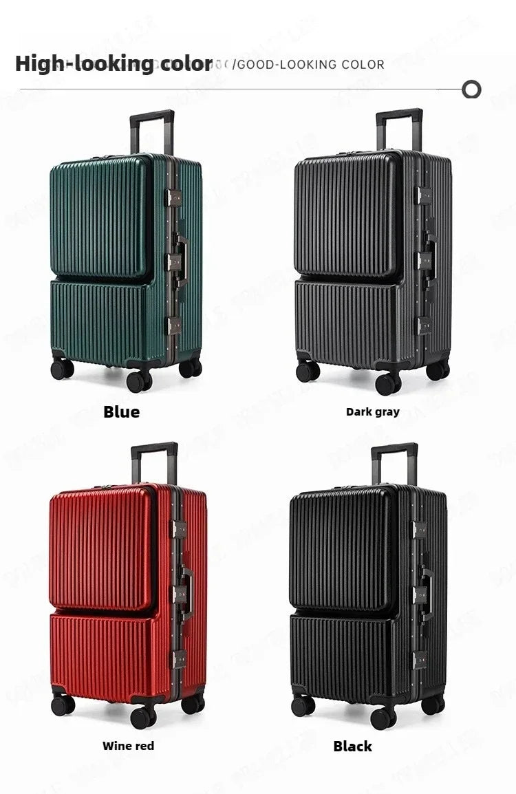 Multifunctional Suitcase Trolley Suitcase Computer Boarding Travel Luggage Large-capacity Suitcase Password Box Luggage