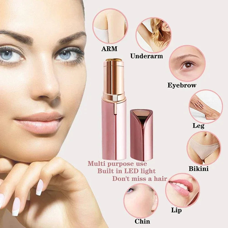 2024 New Epilator Face Hair Removal Lipstick Shaver USB Electric Eyebrow Trimmer Women's Hair Remover Mini Shaver epilator