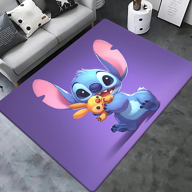 Star Stitch Cartoon HD Printing Carpet.bathroom Door Rug,Living Room,Bedroom,Decoration,Picnic,Camp,Kitchen,Crawling Mat.