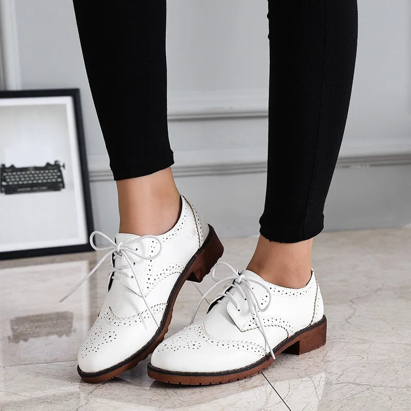 PLUS Size 34-43 Brogue Oxford Shoes Women Flats New Spring 2021 Fashion Women Shoes sapatos femininos sapatilhas zapatos mujer