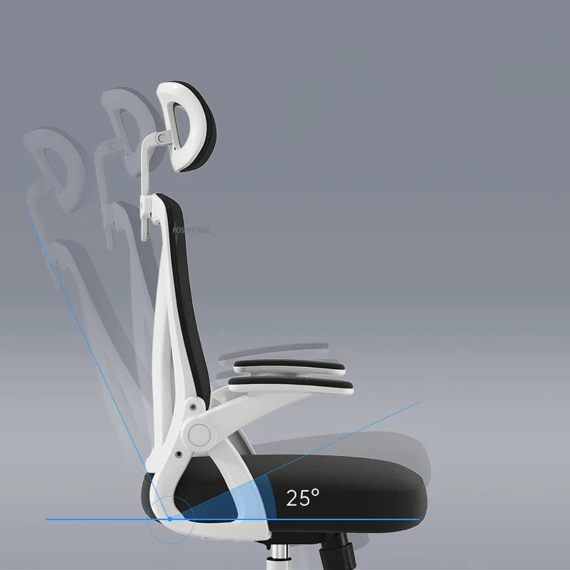 Nordic Office Chair Ergonomic Office Furniture Comfortable Sedentary Gaming Chair Lift Swivel Meeting Room Staff Computer Chair