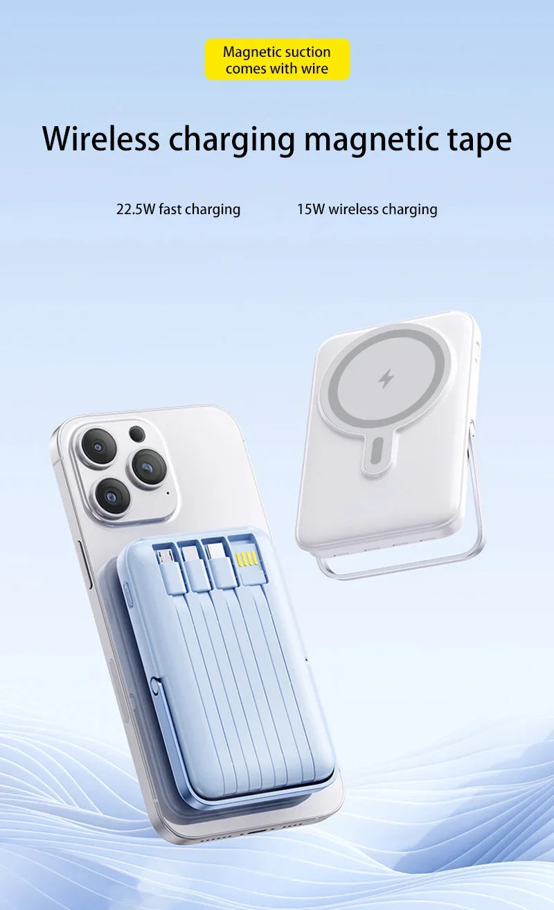 Xiaomi 22.5W 200000mAh Magnetic Wireless Charger Power Bank with Phone Holder PowerBank For iPhone Samsung Huawei Fast Charging