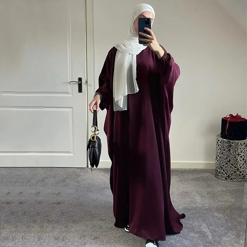 Ramadan Abaya for Muslim Women,Loose Jilbab, Turkey, Solid Color Djellaba, Islamic Prayer Dresses, Dubai Moroccan Caftan