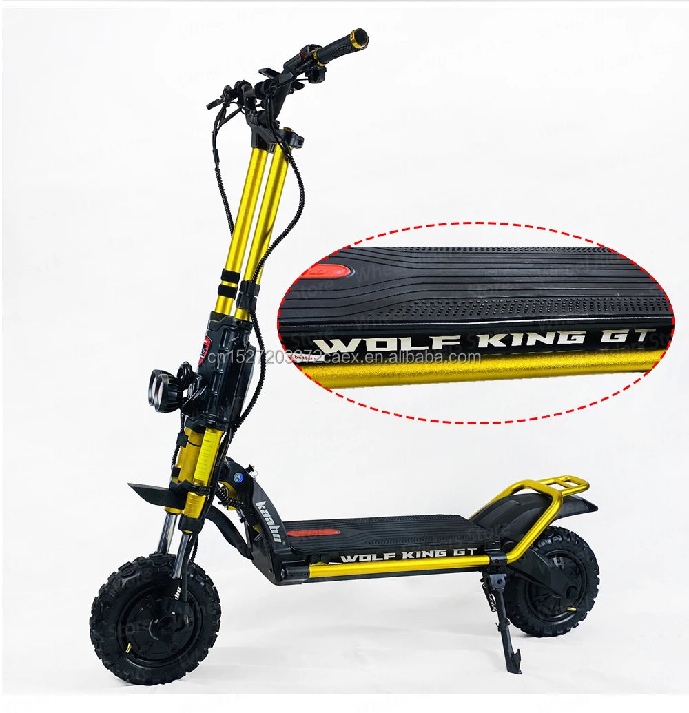 Electric Scooter Gold Color Sine Wave Display 72V 35Ah 2000Wx2 Skateboard Powerful Adult Foldable