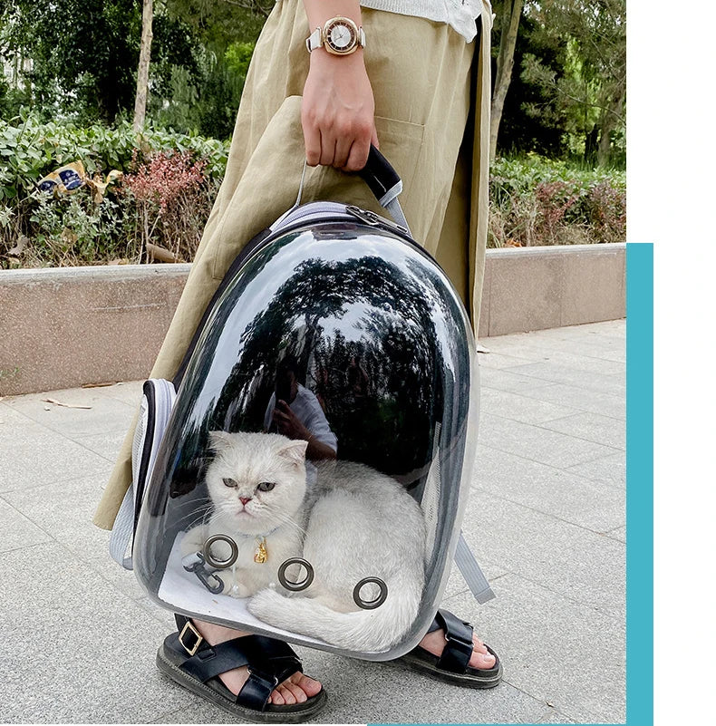 Pet Cat Carrying Bag Space Pet Backpacks Breathable Portable Transparent Backpack Puppy Dog Transport Carrier Space Capsule Bags