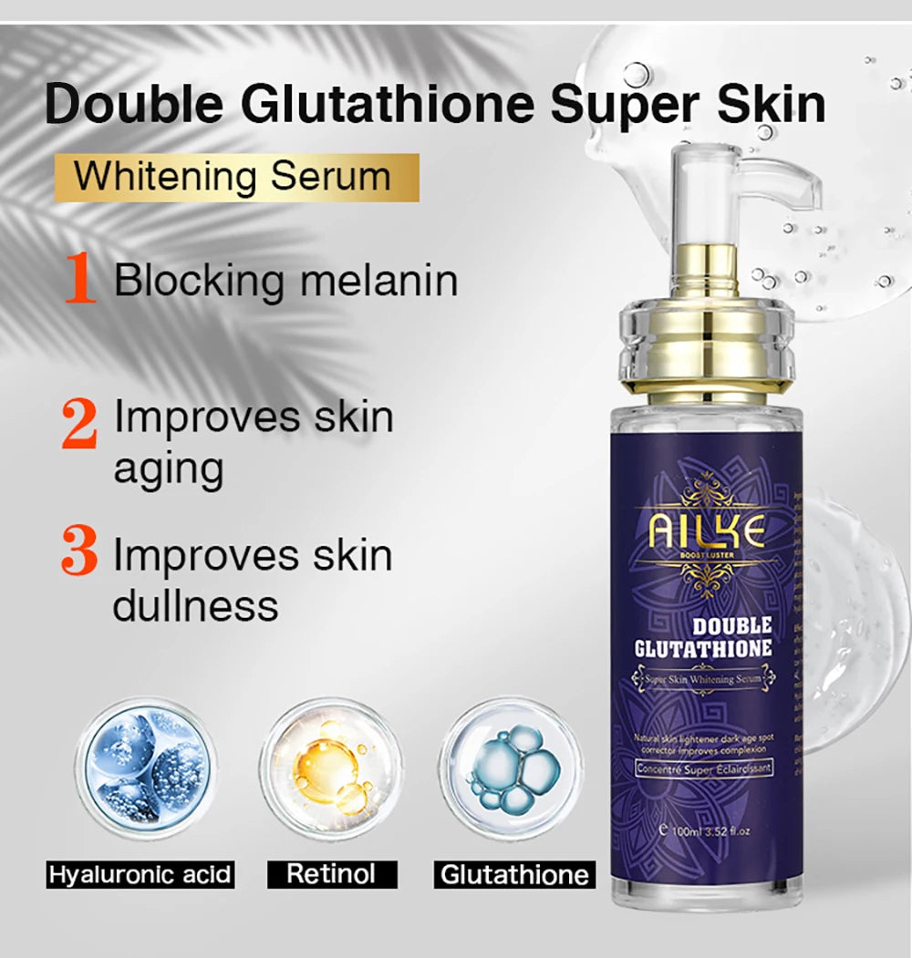 AILKE Glutathione 5-in-1 Women Skin Care Kit, With Body Lotion,  Serum, Dark Spot Removal Cream, Body Cream, Brightening Soap