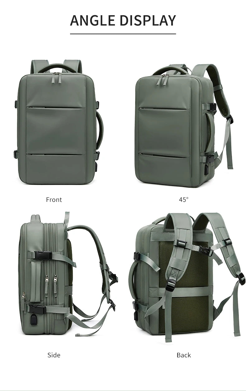 Travel Backpack For Men Expanded 39L hiking Business Laptop Backpack For Women USB charging 17 inch waterproof school Backpack