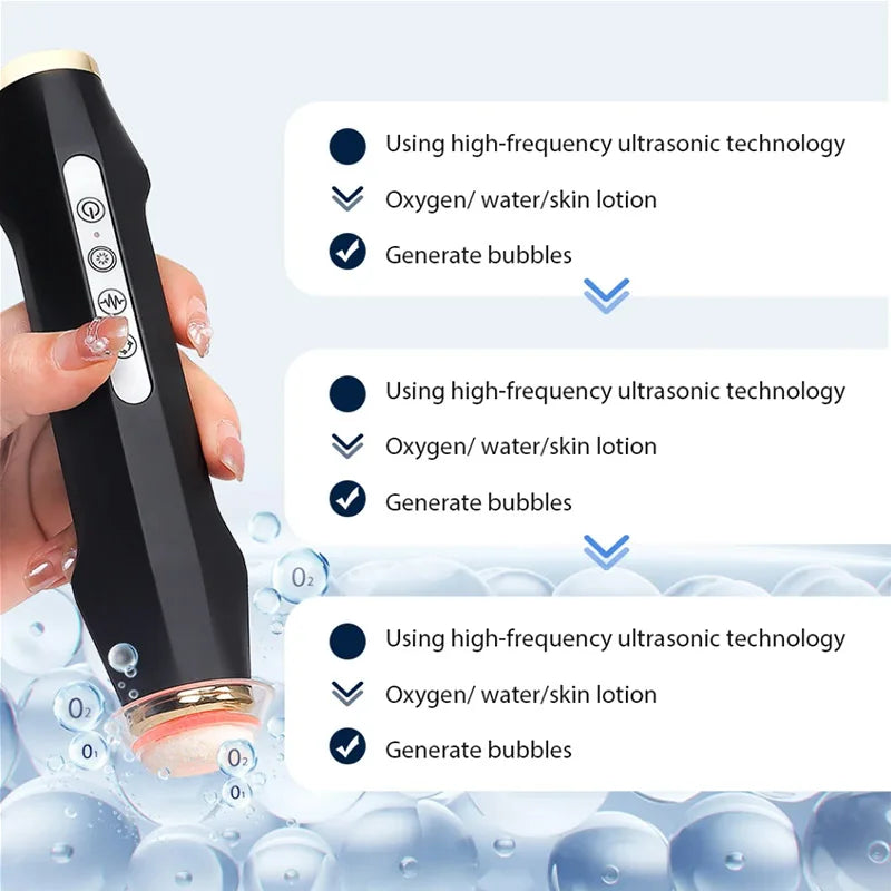 New Design Handheld CO2 Bubble Pen Oxygenation Capsules Pods Rechargeable Skin Tightening Facial Machine Oxygen Facial Kit