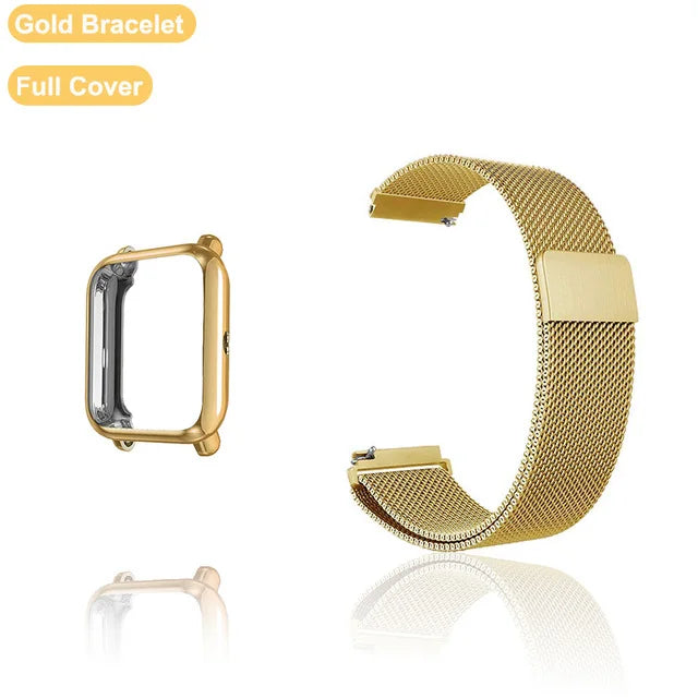 Metal strap Case Protector For Garmin Venu Sq smart watch accessories For Garmin Venu Sq2Bracelet Full Cover shell frame