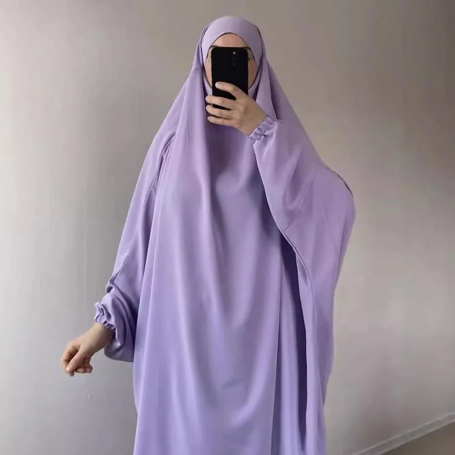 jilbab 2 piece set Muslim Women Hijab Dress Prayer Garment Abaya Long Khimar Ramadan Arab Gown Abayas Sets Islamic Clothes Robe