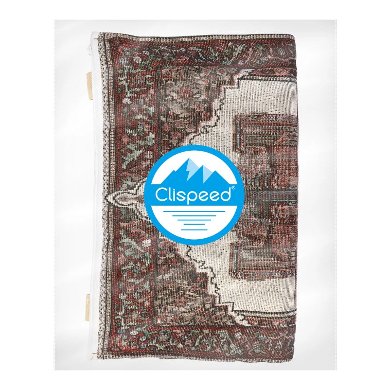 CLISPEED Portable Prayer Mat Prayer Tassel Rug Prayer Muslim Carpet with Storage Bag