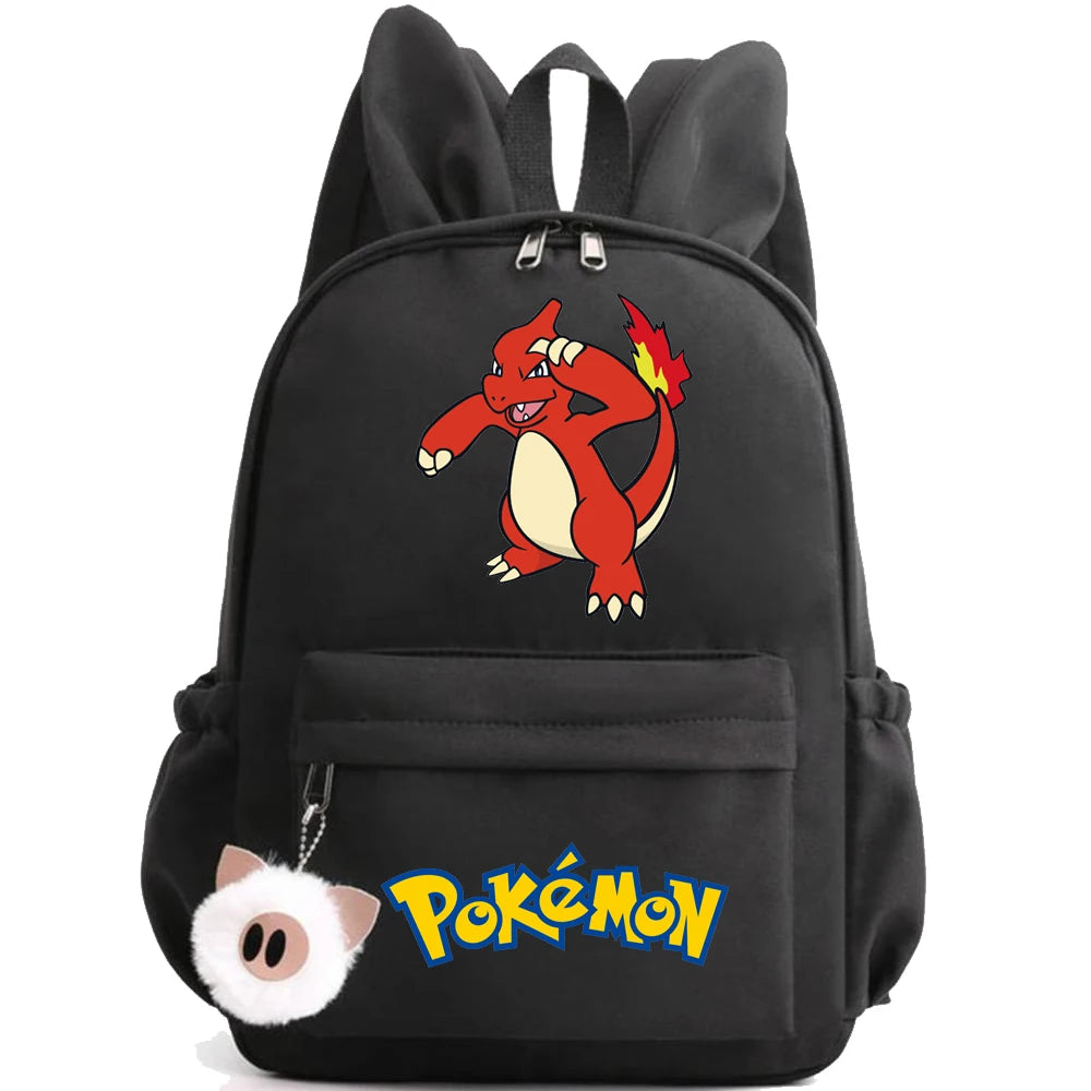 Monster Movie Pokemon Backpack Children Toy Schoolbag Pikachu Charizard Gengar Bulbasaur Backpack Kid Birthday Gift Toy