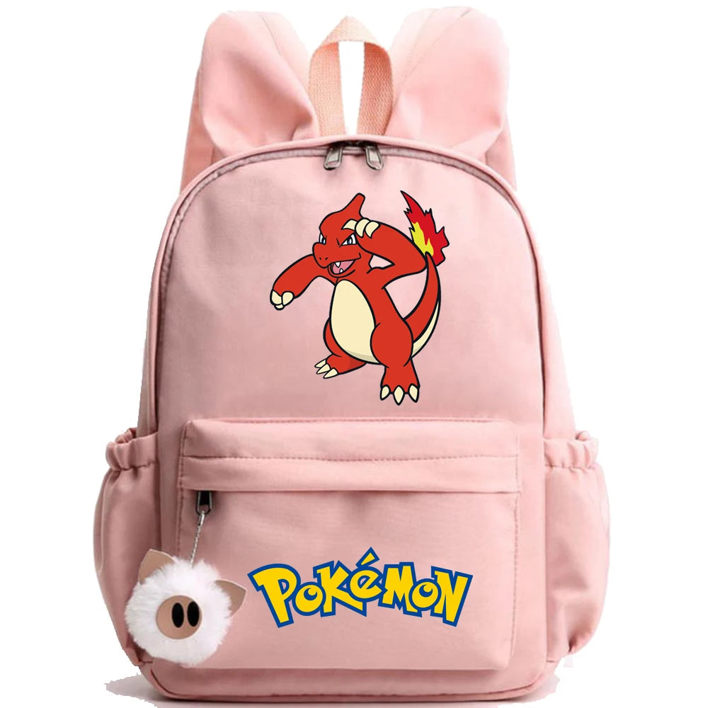 Monster Movie Pokemon Backpack Children Toy Schoolbag Pikachu Charizard Gengar Bulbasaur Backpack Kid Birthday Gift Toy