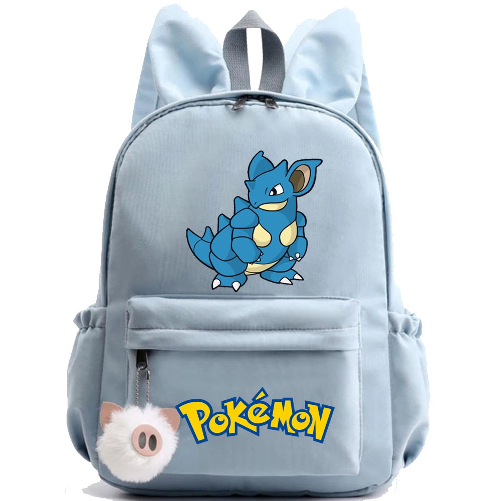 Monster Movie Pokemon Backpack Children Toy Schoolbag Pikachu Charizard Gengar Bulbasaur Backpack Kid Birthday Gift Toy