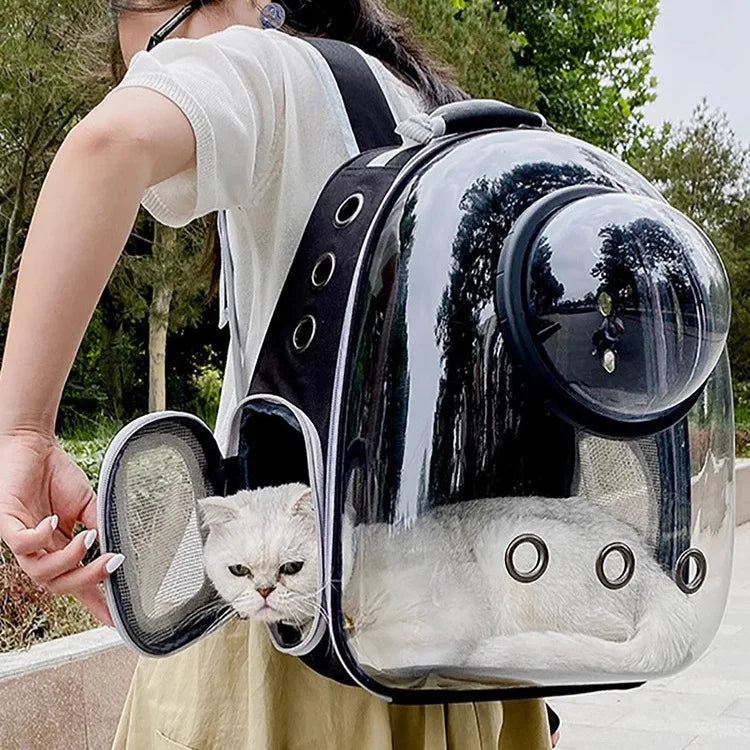 Cat Pet Carrier Backpack Portable Transparent Space Capsule Bubble Pet Backpack Cat Carrier Bag Breathable Pet Outgoing Backpack